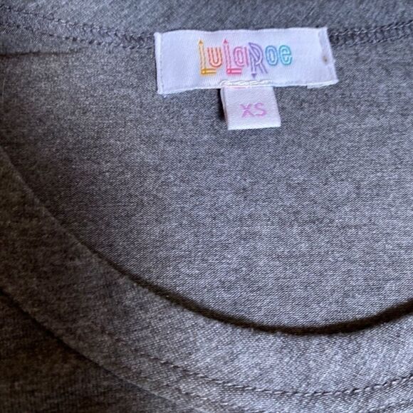 LuLaRoe Solid Gray Classic T XS - Picture 2 of 3